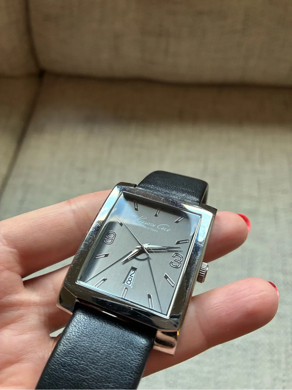 Kenneth Cole Black Square Dial Men's Watch